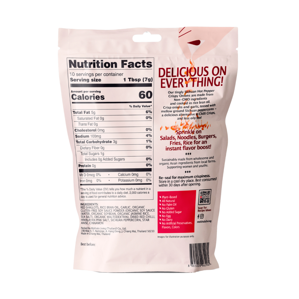 Mekhala Non-GMO Sichuan Hot Pepper Crispy Onions