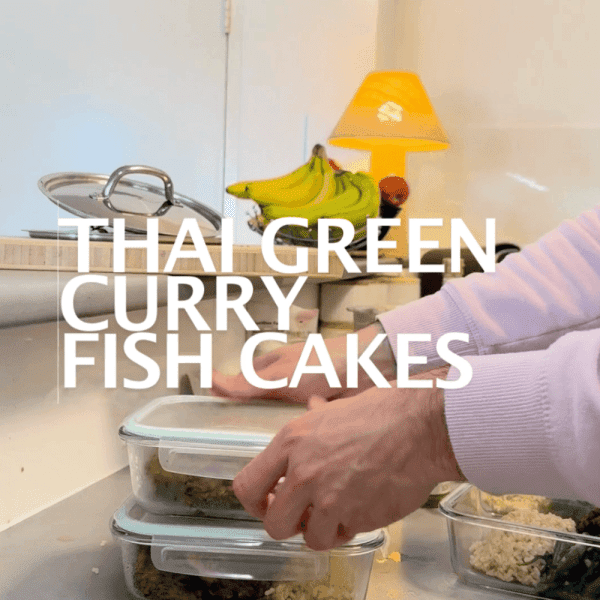 Thai Green Curry Fish Cakes with Brown Rice & Stir-Fried Greens – Meal Prep Series