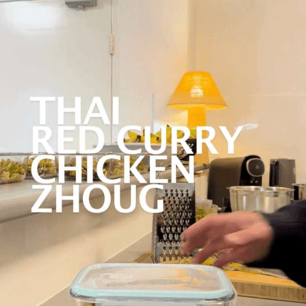 Thai Red Curry Chicken Zhoug with Couscous and Shrimp – Meal Prep Series